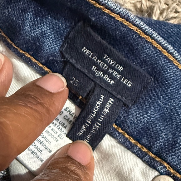 Veronica Beard Taylor wide leg relaxed, fit high-rise jeans size 25 - Picture 6 of 11